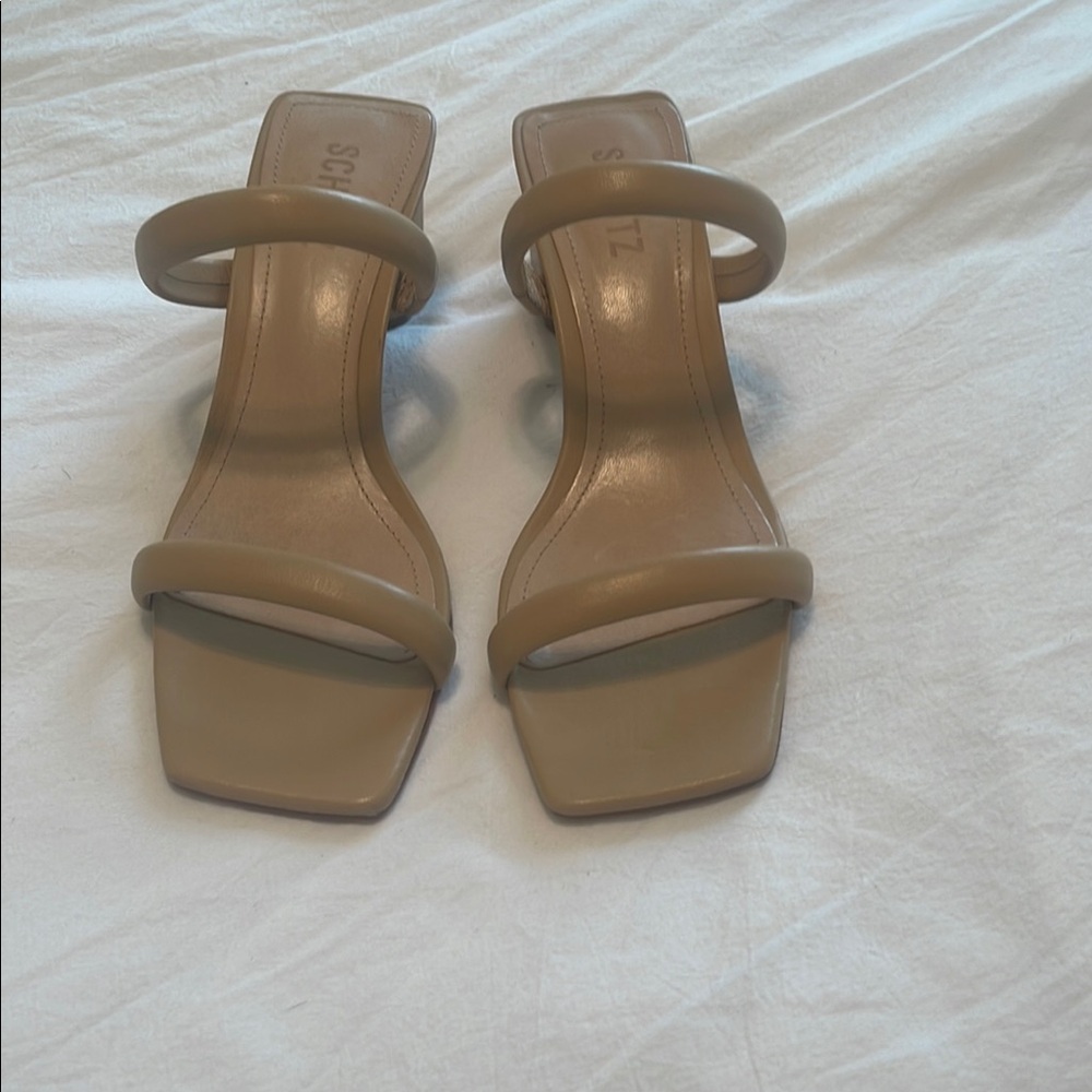 Schutz Women's Tan Heeled Sandals barely worn!
